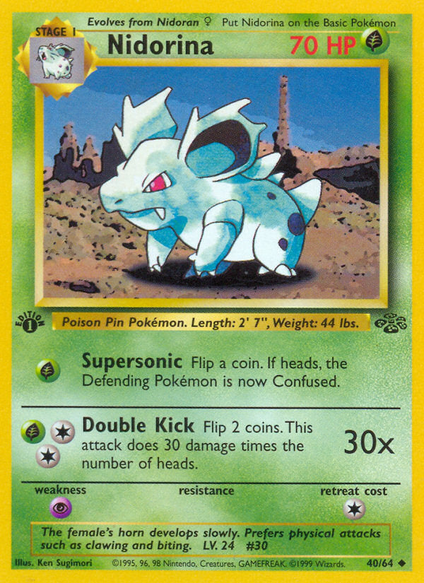 Jungle set Nidorina #40/64 first edition